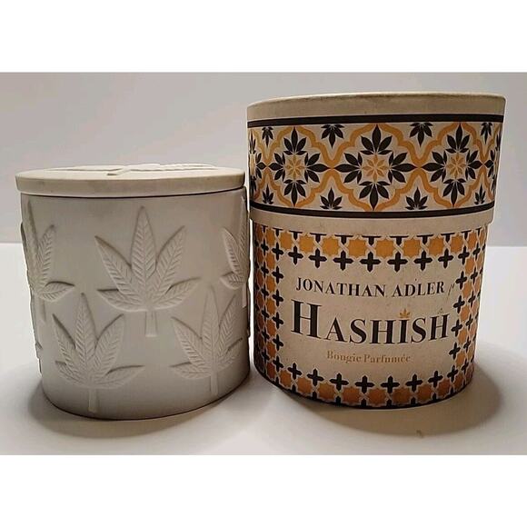 Rare Jonathan Adler Candle - Hashish NIB Black Currant Patchouli Worm Wood Moss